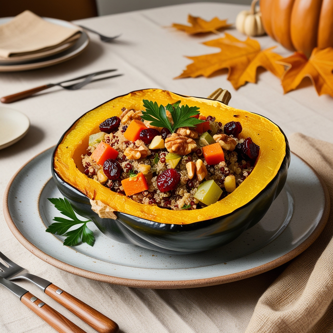 Vegan Stuffed Acorn Squash