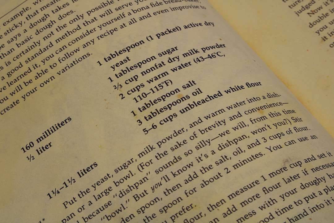 how-to-cook-without-a-recipe-and-still-succeed- Close-up of a vintage cookbook page showing a classic printed ingredient list