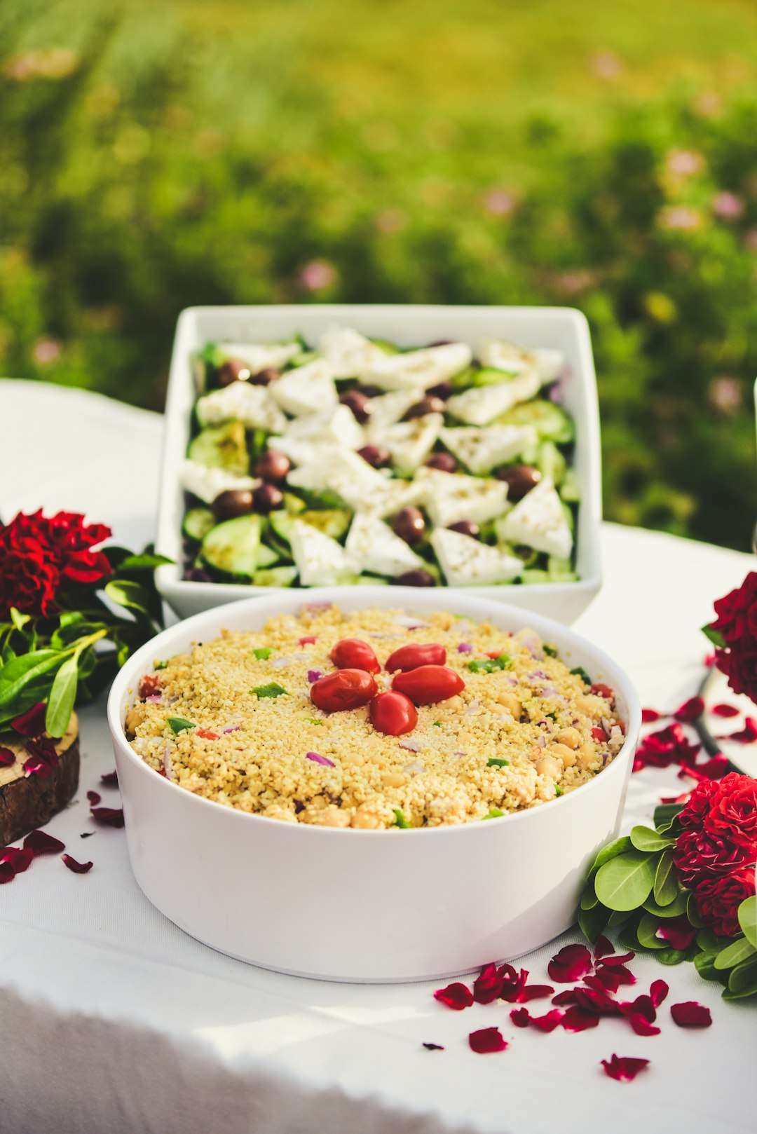 mediterranean-quinoa-salad-with-feta-1 Fresh Mediterranean quinoa salad with diced cucumbers, tomatoes, and feta cheese