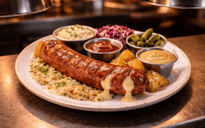 German Currywurst Platter for Match Night