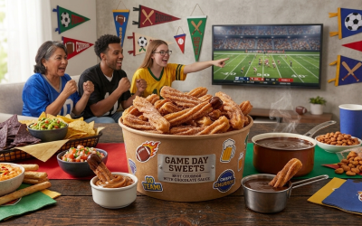 Best Crispy Churros with Chocolate Sauce for Game Day